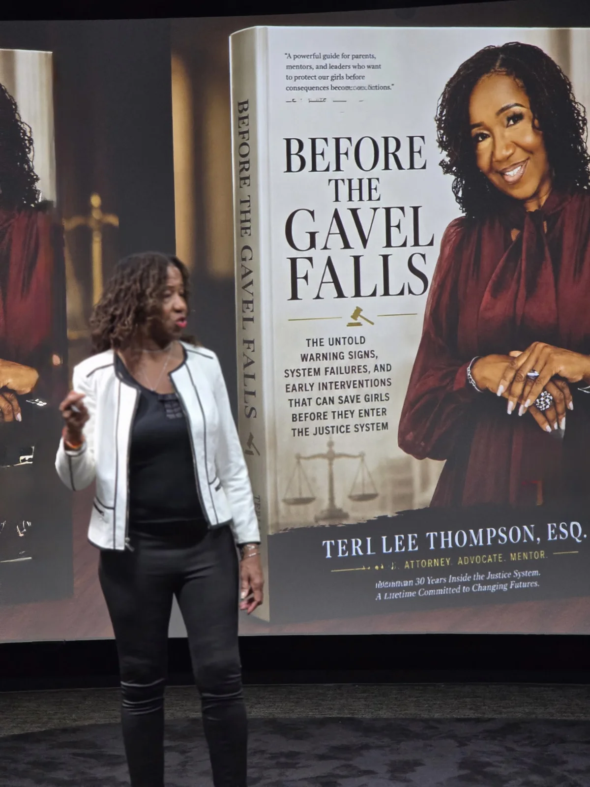 Teri Lee Thompson speaking about Before the Gavel Falls