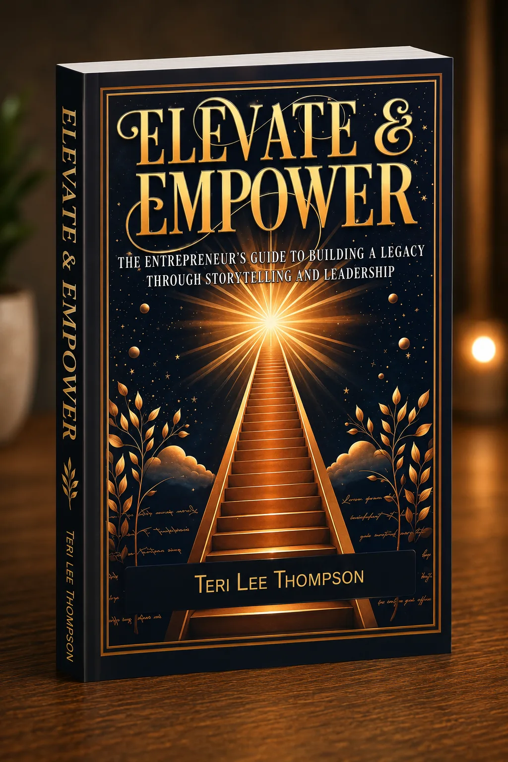 Elevate and Empower three-dimensional book mockup