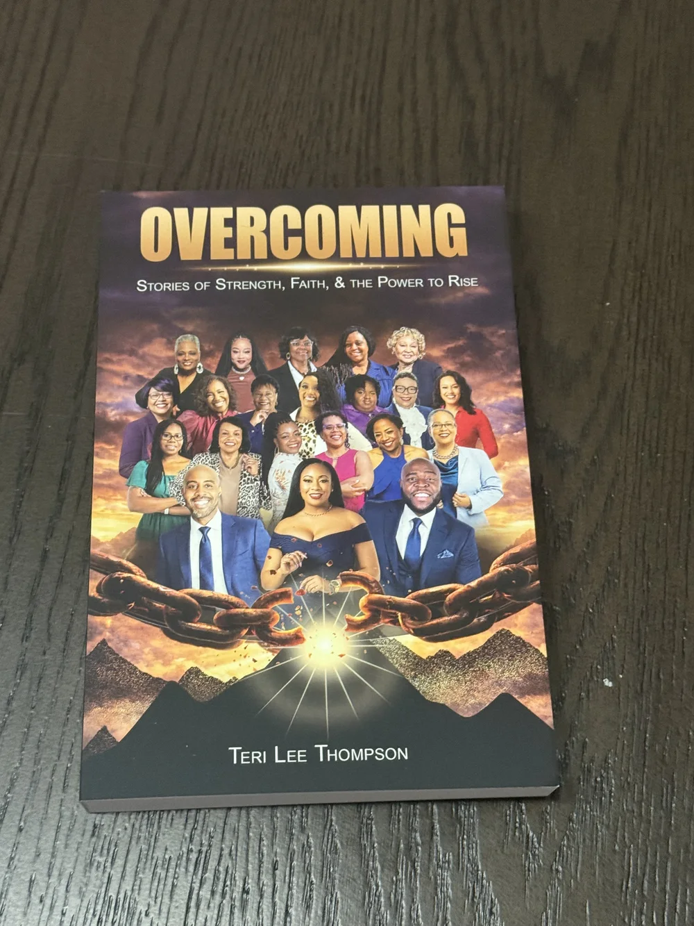 Client photograph of the Overcoming book cover